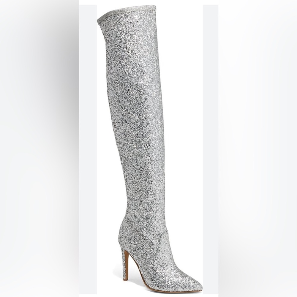 New York‎ & Co. Emmy Glitter Over The Knee Boots- Size 11